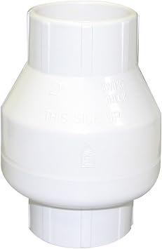 Valterra 200-20W PVC Swing No Spring Check Valve, White, 2" Slip