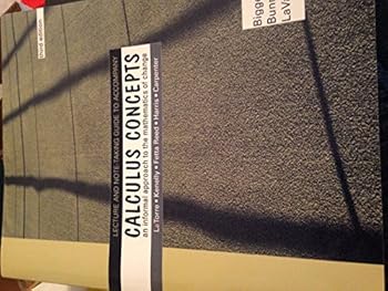 Paperback Lecture and Note Taking Guide to Accompany Calculus Concepts Book