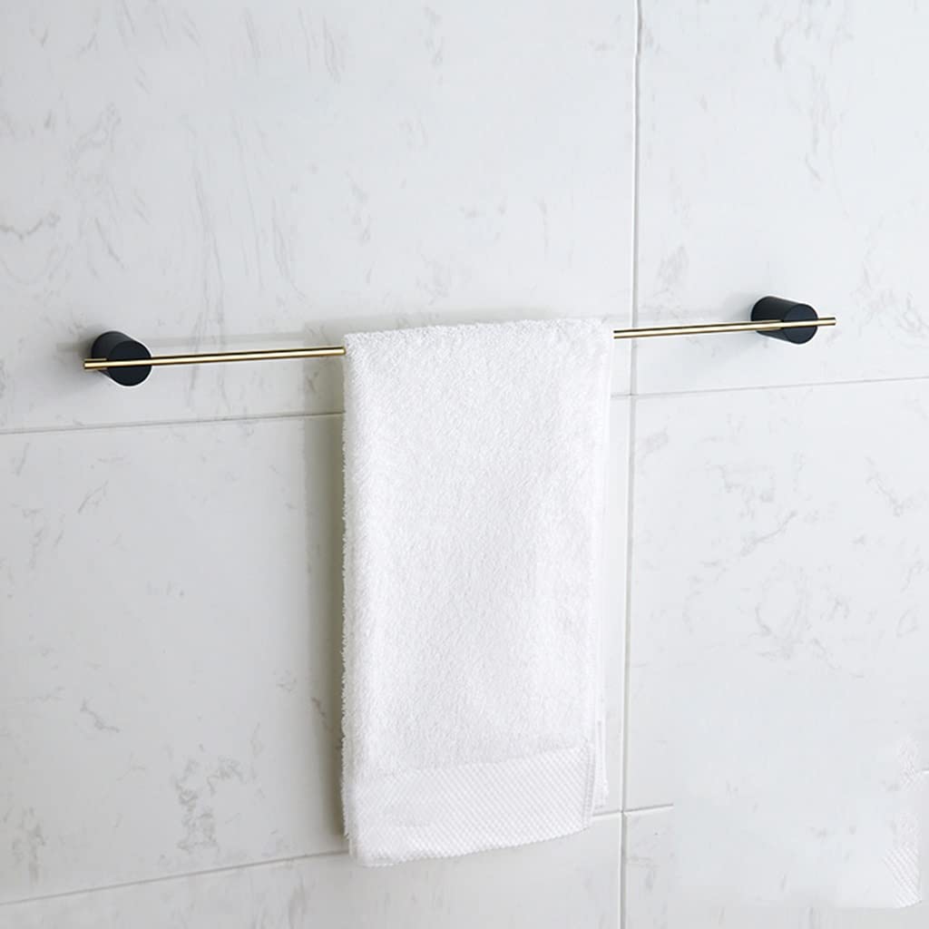 Porte-serviettes en cuivre léger mural et barre de bain dorée pour aménagement haut de gamme