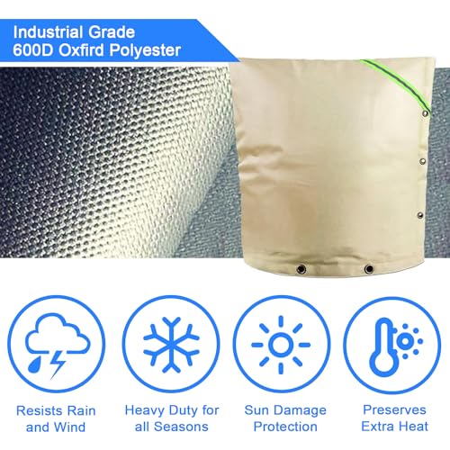 Opening Backflow Preventer Pipe Insulation Cover,Irrigation Sprinkler Valve Cover,Water Well Pump Cover,Sturdy 5-Layers Hydrant Cover for Winter Freeze Protection by Joramoy - Image 5