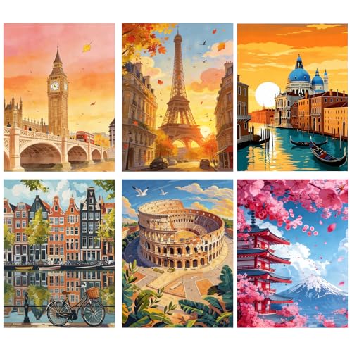 Peinture diamant facile lot de 6 pour créer une décoration murale salon et chambre