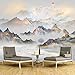 XTSWallpaper Tapete Selbstklebende Tapete Wandbild 300X200Cm Farbe Berge Landschaft 3D Wandaufkleber Wandplakat Wandkunst Große Fototapete Junge Schlafzimmer Kinder Innen Dekoration Kunst
