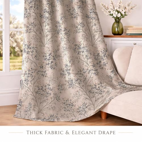 Image of STITCHNEST 'Florea Series' Premium Satin Room Darkening Curtains 7 Feet Long Set of 1 | Door Curtain 7 x 4 Feet | Blocks 70-80% Light | Ideal for Bedroom, Living Room & Home Decor