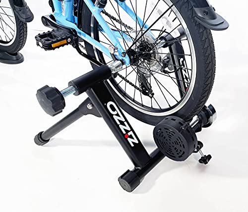 Zizzo Folding Bicycle Indoor Trainer With Front Wheel Riser Block - Fits 20-Inch Wheel Bikes Only - No Ebike #TOP2