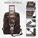 MOYYI Crossbody Bag for Men Leather Sling Bag with Handgun Holder and USB Charging Port, Vintage Cross Body Pack, 7L Small Casual Daypacks for Travel, Commute, Cycling (Brown)