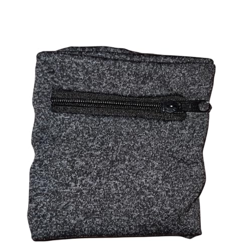 Generic Wrist Wallet for Active Lifestyle, Small, Zippered Compartments, Grey, One size fits most