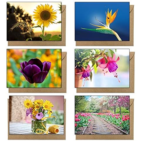 48 Eco-Friendly Blank Flower Greeting Cards Cover