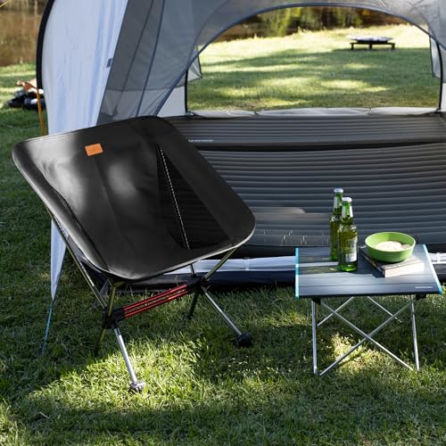 Image of Naturehike YL08 Ultralight Camping Chair, 2.38 LBS Portable Backpacking Chair with Anti-Sinking Feet, Lightweight Compact Folding Hiking Camp Chair