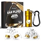 Reure High Fidelity Concert Ear Plugs, Noise Cancelling Silicone Ear Plugs 2 Pairs Great for Concerts Loud Music, Musicians, Motorcycles, Airplanes, Raves, Hearing Protection -20 dB