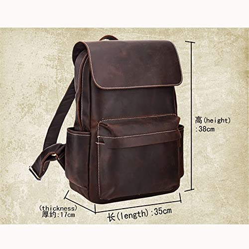 1pcs Backpack Retro Men's Bag Men's Backpack Large-capacity Travel Bag Trendy Youth(D)4