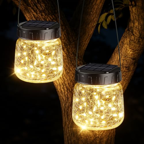 BUCASA Small Solar Lanterns Outdoor Waterproof Hanging Solar Lights - image 1