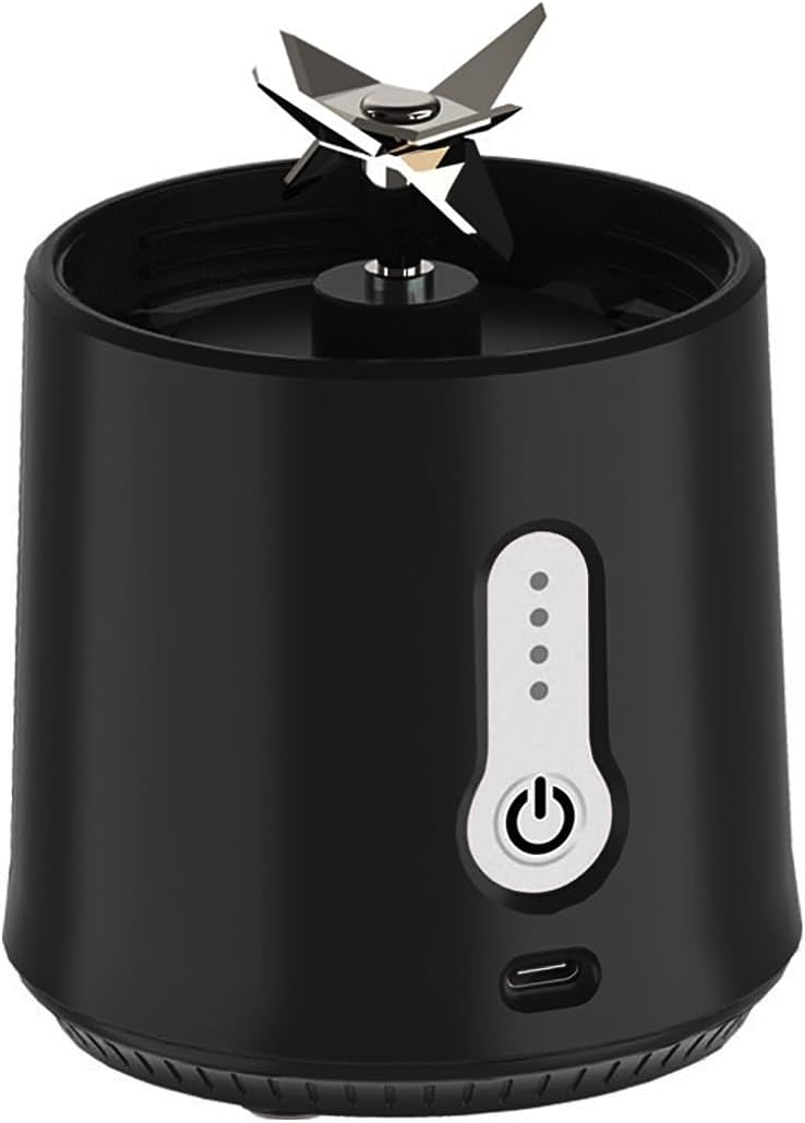 ABHI 500ML/17oz Portable Blender with Lid Safe Lock 6 Stainless Steel Blades Juice Mixer Machine Cordless Type C Smoothie Vegetables Fruits Mixing Juicer - Black