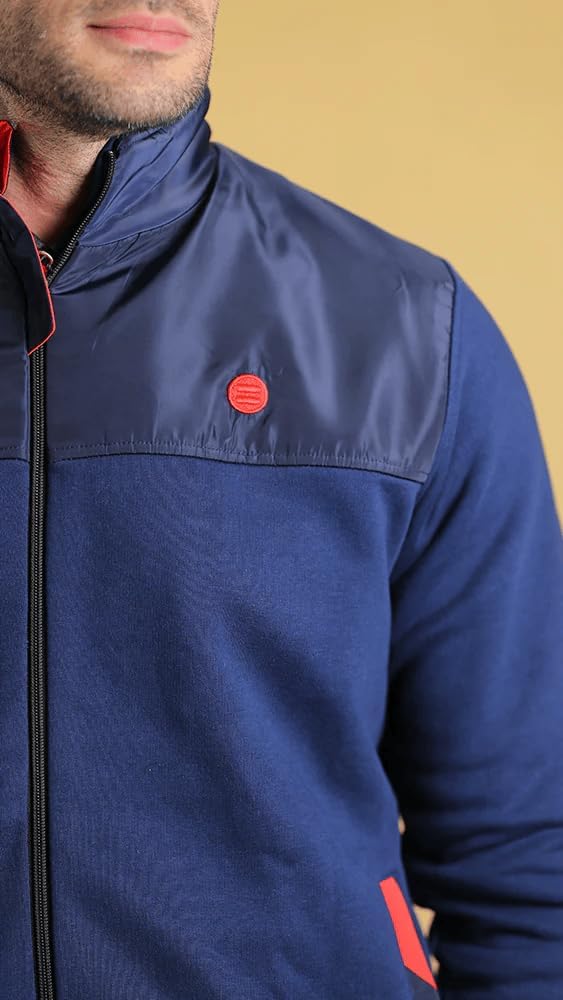 Bright Moons Men's Casual Knitted Cardigan Sweater, Zip-Up, 2 Front Pockets, Slim Fit, Lightweight for Casual & Semi-Formal - Image 4