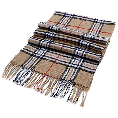 Karierter Schal für Damen und Herren Winterlätzchen Dickes warmes...
