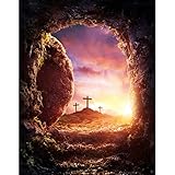 Jethami Diamond Painting Kits for Adults,Jesus Religious Christ Cross Diamond Art Kits for Adults Beginners 14x18 in
