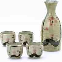 Amazon.com | JapanBargain 4977, Japanese Plum Porcelain Sake