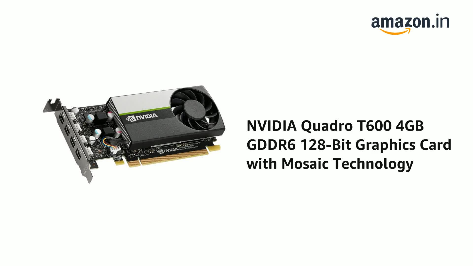 NVIDIA Quadro T600 4GB GDDR6 GPU ロープロ