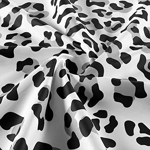 Grey Black Leopard Print Shower Curtain, Animal Skin Pattern Cheetah Panther Fur Modern Safari Themed Decor Bathroom Curtais, Polyester Fabric Shower Curtain Set With Hooks #TOP3