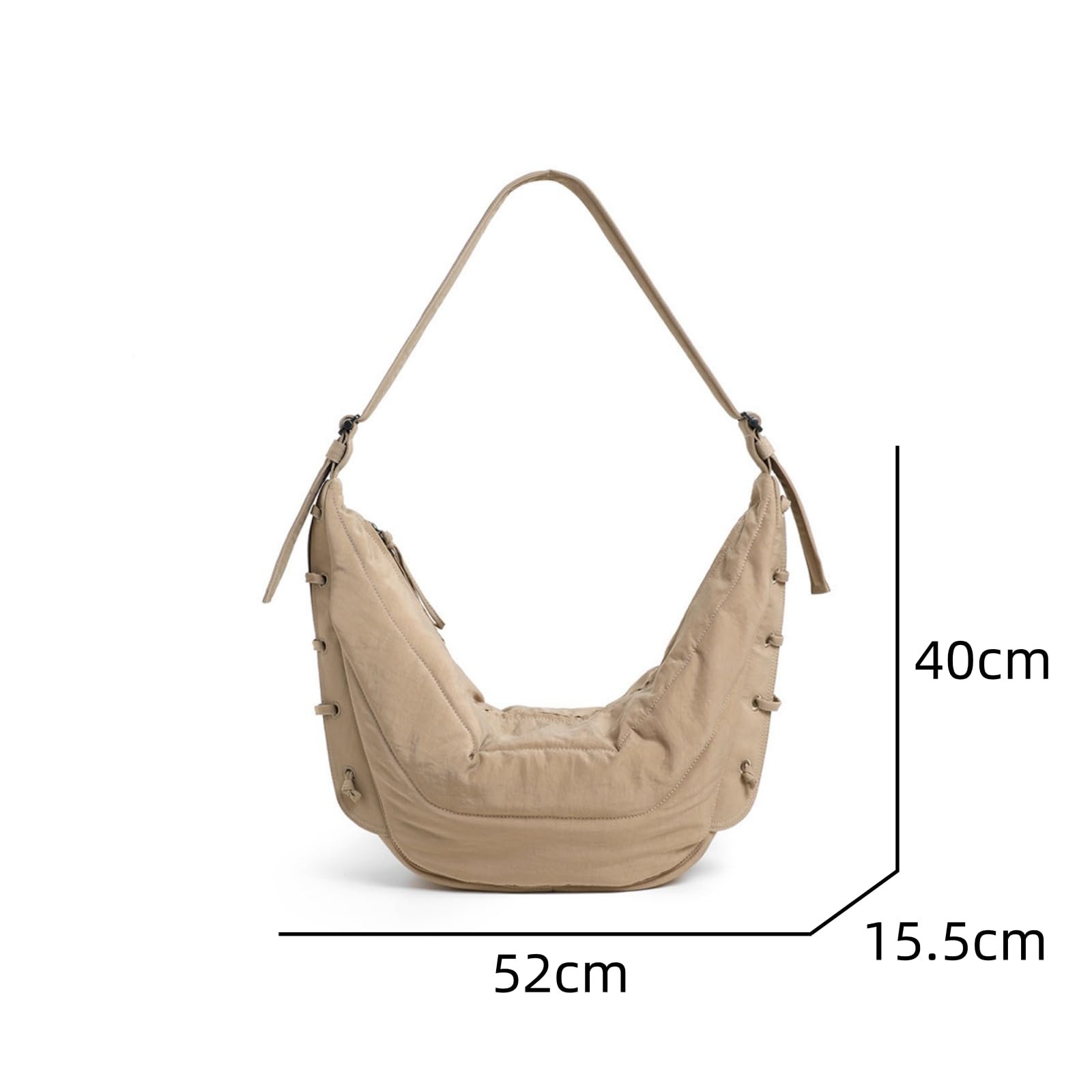Mezzaluna Borsa Da Donna,Mezza Luna Nylon Dumpling Sling Crossbody Con Tracolla Regolabile Con Tasche Multiple Per Viaggi,Borsa A Tracolla Laterale Hobo