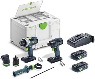 Festool 577616 Impact Driver and Drill set TID 18 HPC I-Set TPC 18/4 18V 4.0 Ah