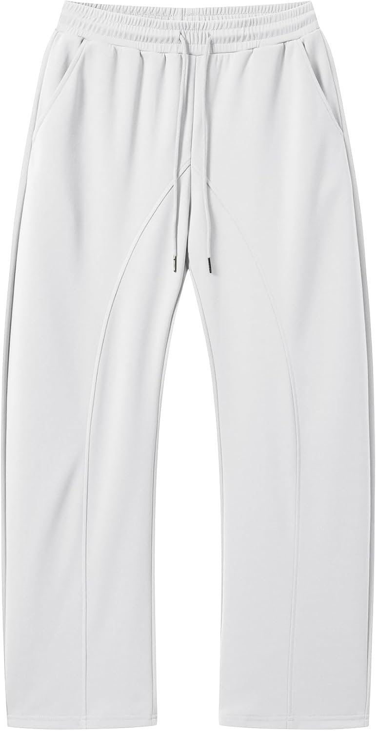 JMIERR Men's Casual Baggy Pants Wide Leg Travel Pants Streetwear Joggers with Pockets