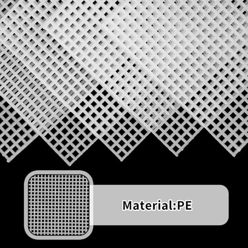 24PCS Plastic Canvas Sheets, Square Plastic Canvas Mesh Sheets, White PVC Mesh Canvas-Sheets for Needlework, Embroidery, Yarn Crafting, Knit Crochet Project and Make Dividers (10x10cm/4x4 Inch) by Larrel - Image 6