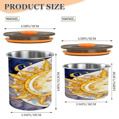 Contenedor de Café Hermético de Acero Inoxidable 500ml miniatura 2