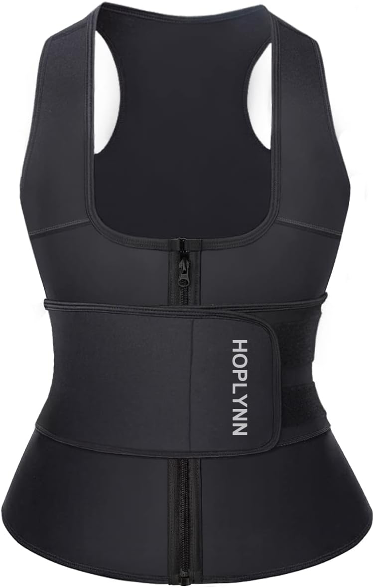 HOPLYNN Neoprene Sauna Sweat Waist Trainer Corset Trimmer Vest for Women Tummy Control, Waist Cincher Body Shaper