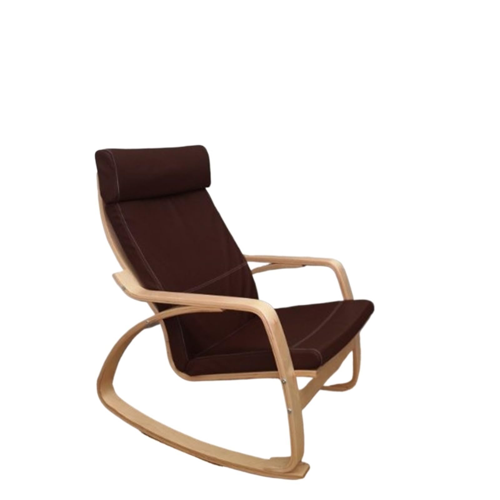AMENGJ 1PC Poang Chair Armchair Cushion, Soft Rocking Chair Cushion Replacement with Removable Cover, Thick Padded (Brown, 130*55cm, Memory Foam, Linen)