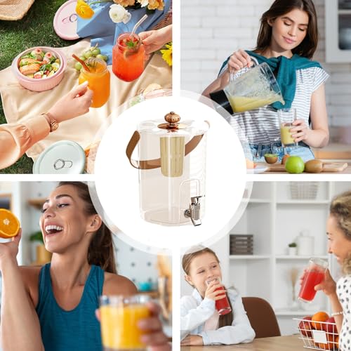 Dispensador de bebidas de 5L con grifo antiderrame, ideal para pícnics y acampadas 6
