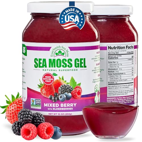 EverSmith Organics Wildcrafted Sea Moss Gel (Mixed Berry)