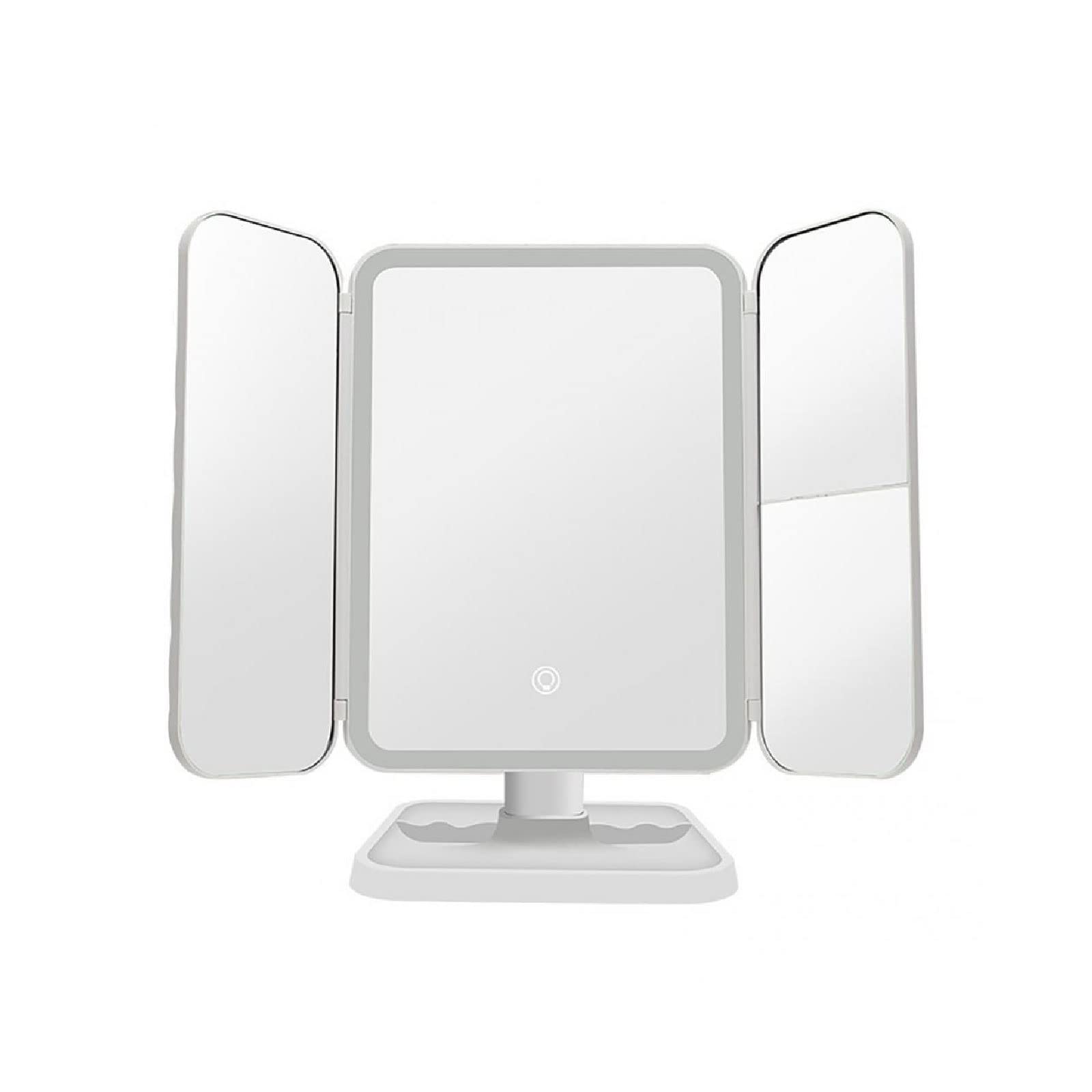 GRMOTO Vanity Mirror， Vanity Mirror Three-fold Vanity Mirror Long Standby Time Use Multi-function Desk Vanity Mirror Desktop Vanity Mirror