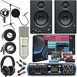 PreSonus Studio 26c 2x4,192 kHz USB Audio/MIDI Interface with Studio One Artist Software Pack w/Eris 3.5 BT Pair Studio Bluetooth Monitors and 1/4” Instrument Cable