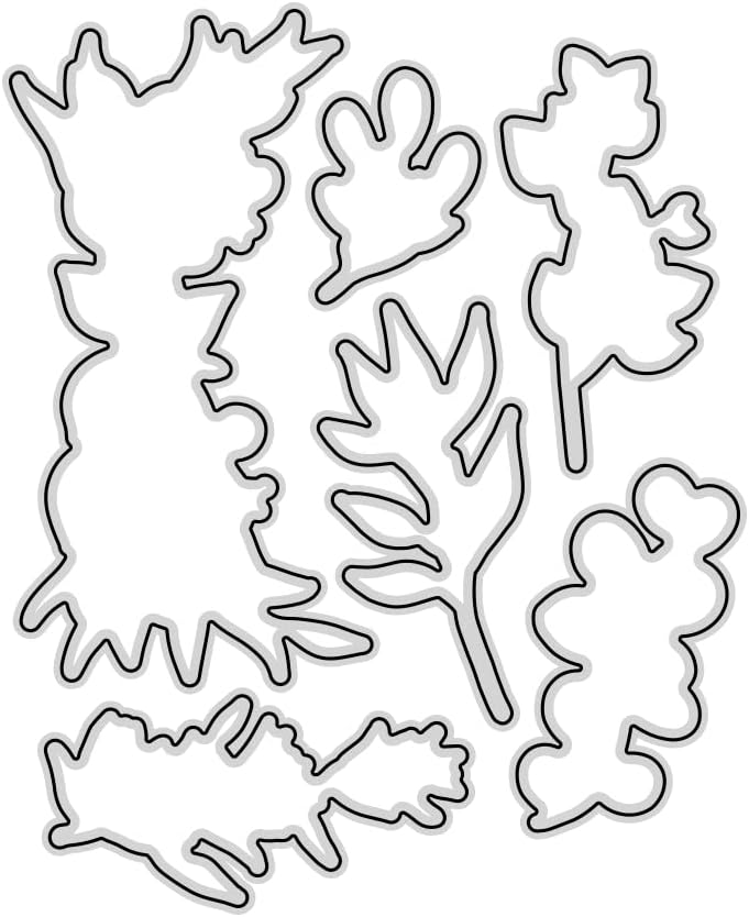 Spring Series Green Leaves Stamps and Cutting Dies for Card Making DIY Stationery Scrapbooking Clear Stamps Metal Cutting Dies for Paper Albums Crafts Art Decor
