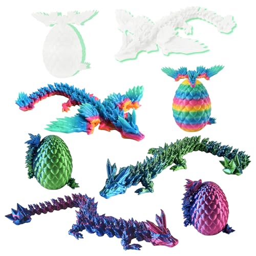 4PCS 3D Printed Dragon Eggs with Wings, Fidget Toy, Kid Gift