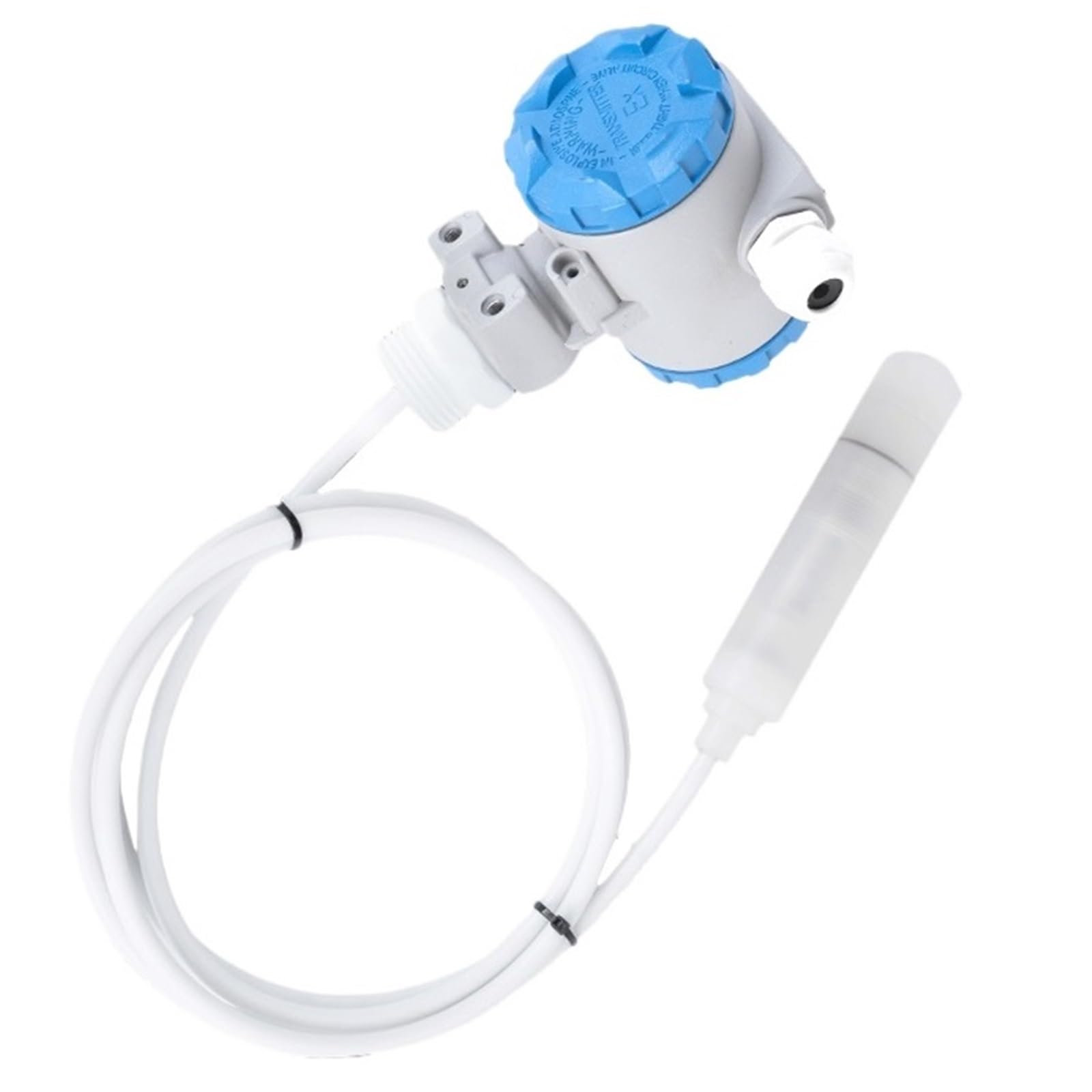 VKvmNYlxx 0-5m Acid Liquid Level Transmitter 0-10V 4-20mA RS485 Anti-Corrosive LED PTFE Level Meter(No Display RS485,5 metre)