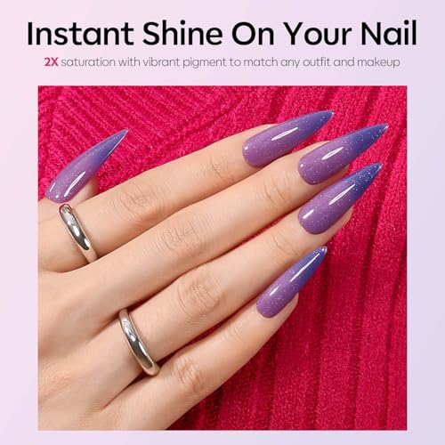 Esmalte de uñas gel cambio color 15 ml rosa azul miniatura 3