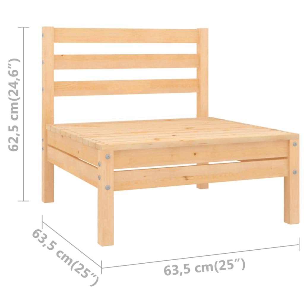 3-częściowy zestaw wypoczynkowy ogrodowy z litego drewna sosnowego, sofa do użytku na zewnątrz i meble ogrodowe ze stołem, balkonem i salonem, odporny na warunki atmosferyczne, modułowy leżak