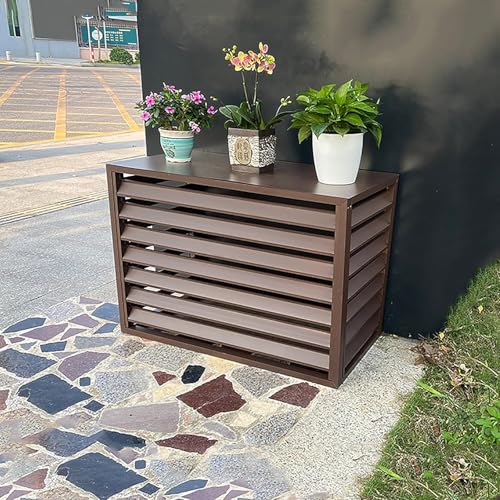 Housse de protection en aluminium pour climatiseur extérieur avec grille de condensateur intégrée