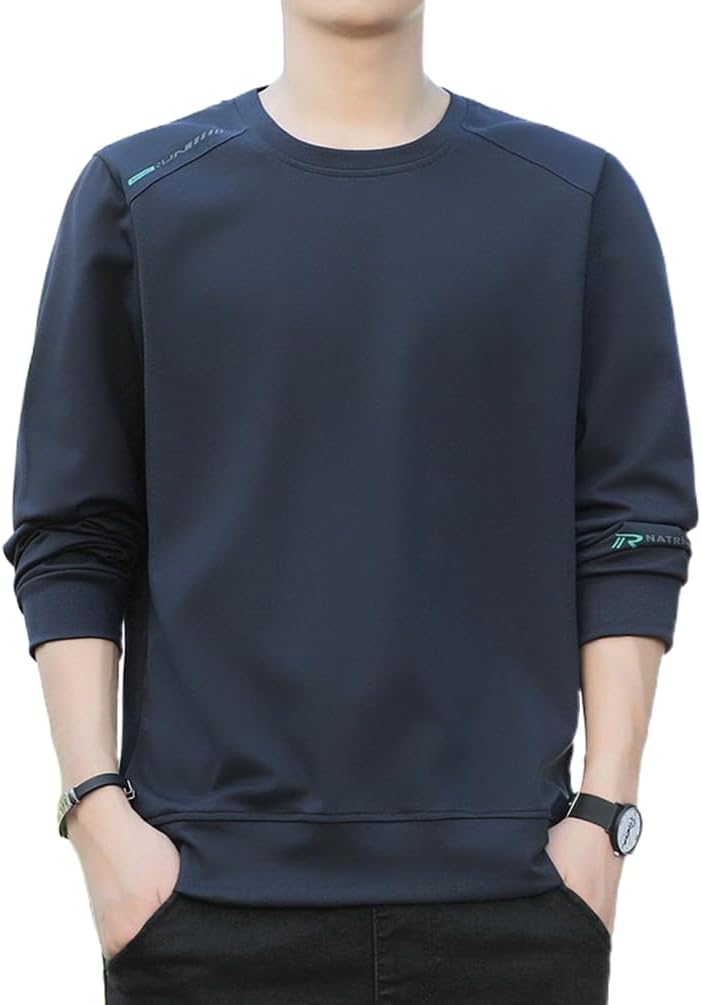 Men's Autumn Long Sleeve Round Neck Undershirt Tops