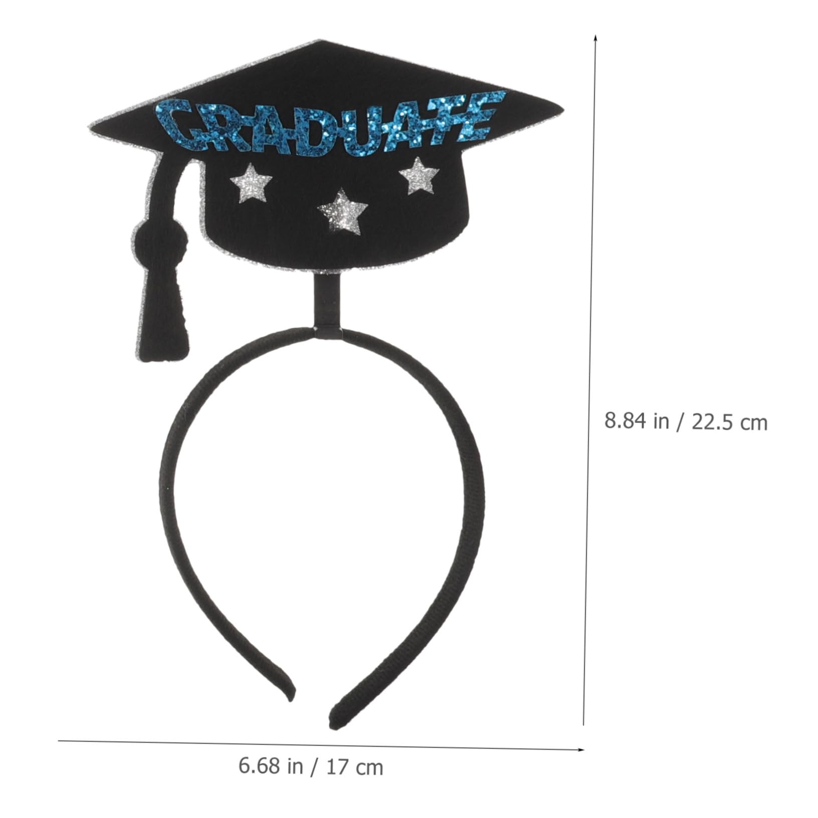 6pezzi Cimasa per Laurea Tema Graduation Accessorio Fotografico e Decorativo per Feste Addobbi Laurea Regalo Donna e Ragazzo in Plastico e Feltro