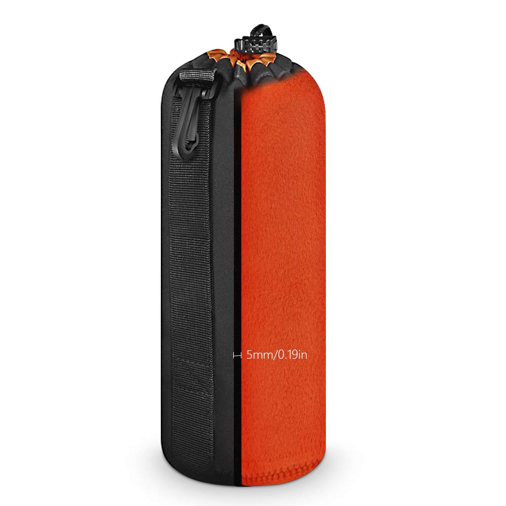 Funda Objetivo con Cordón Ajustable - 4 Fundas para Protección de Lentes - Compatible con Nikon, Canon, Tamron, Sigma, Olympus, Sony, Pentax y Más