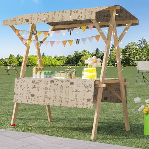 Carrito móvil para vendedores de alimentos con toldo, puesto de mercado de fácil montaje, carrito de empuje ligero para pequeñas empresas de venta callejera