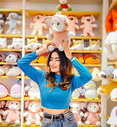 Image of MINISO Adorable Soft Stuff Animal Lying Dog Plush Toy 40CM Great for Kids,Grey