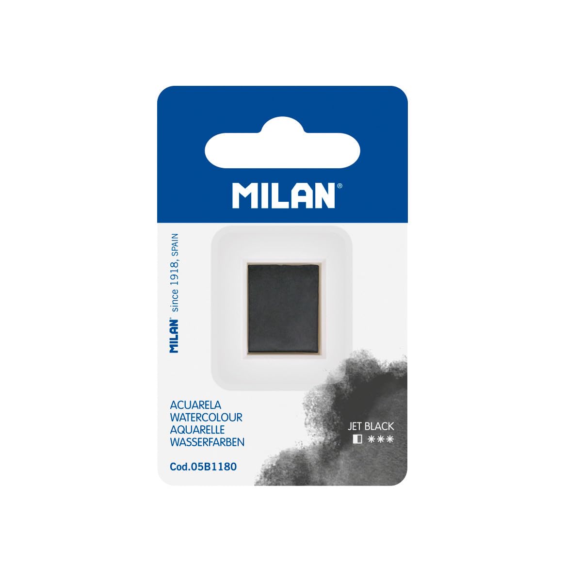 Milan® Half Godet Format Watercolor Refill, Black