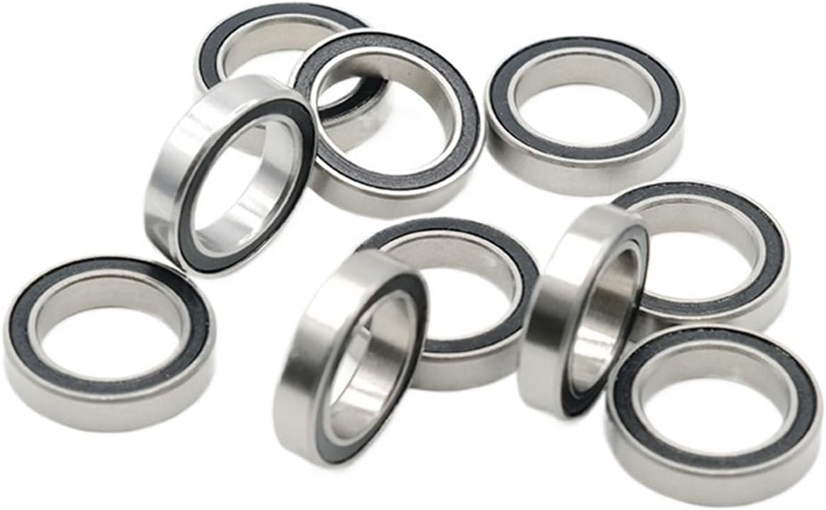 Ball Bearing 10Pcs S6800-2RS 10x19x5mm Stainless Steel Ball Bearing 6800RS Ball Bearing Rust Bicycle Bearing Bike Headset Bearings