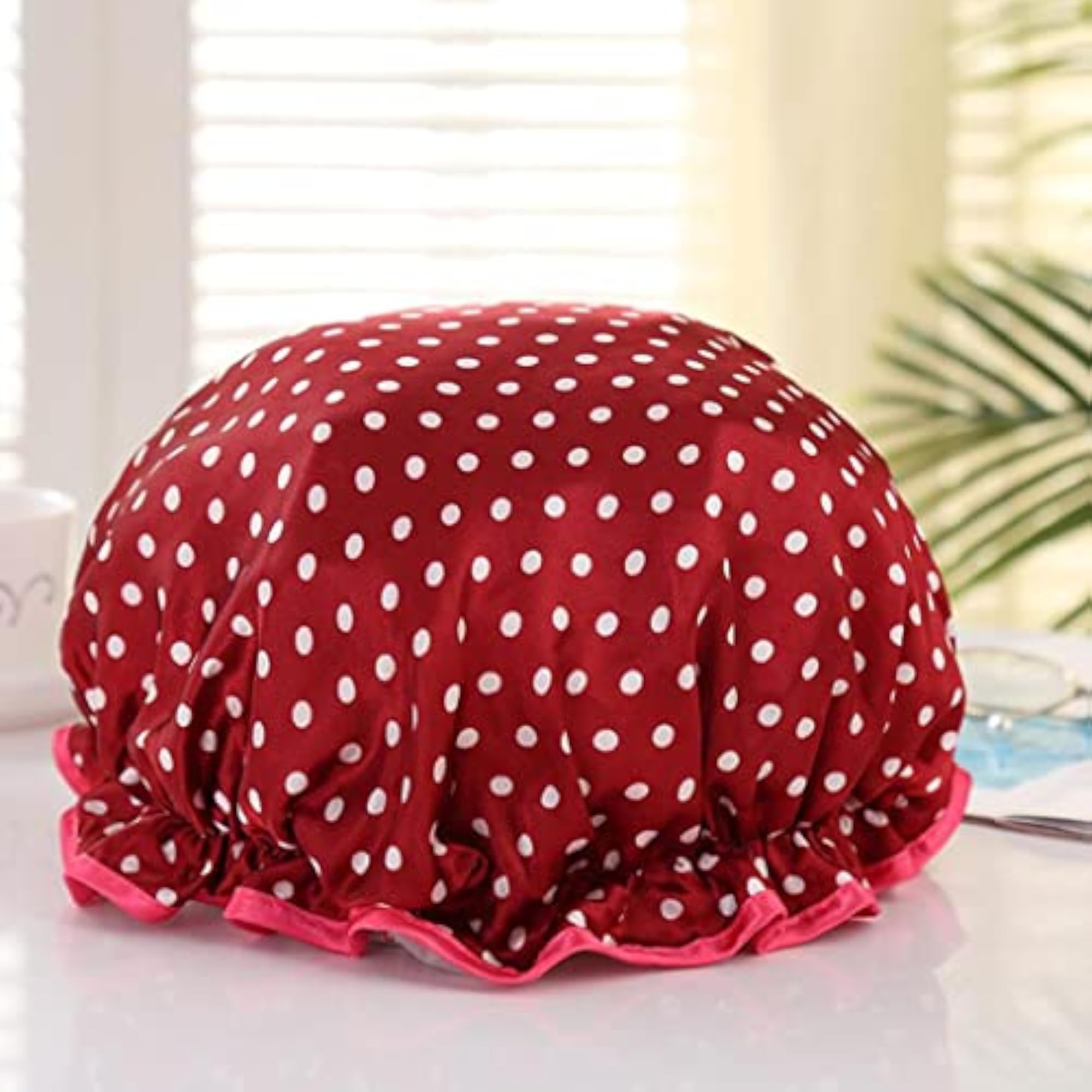 Waterproof Double Layer Shower Cap for Hair Protection