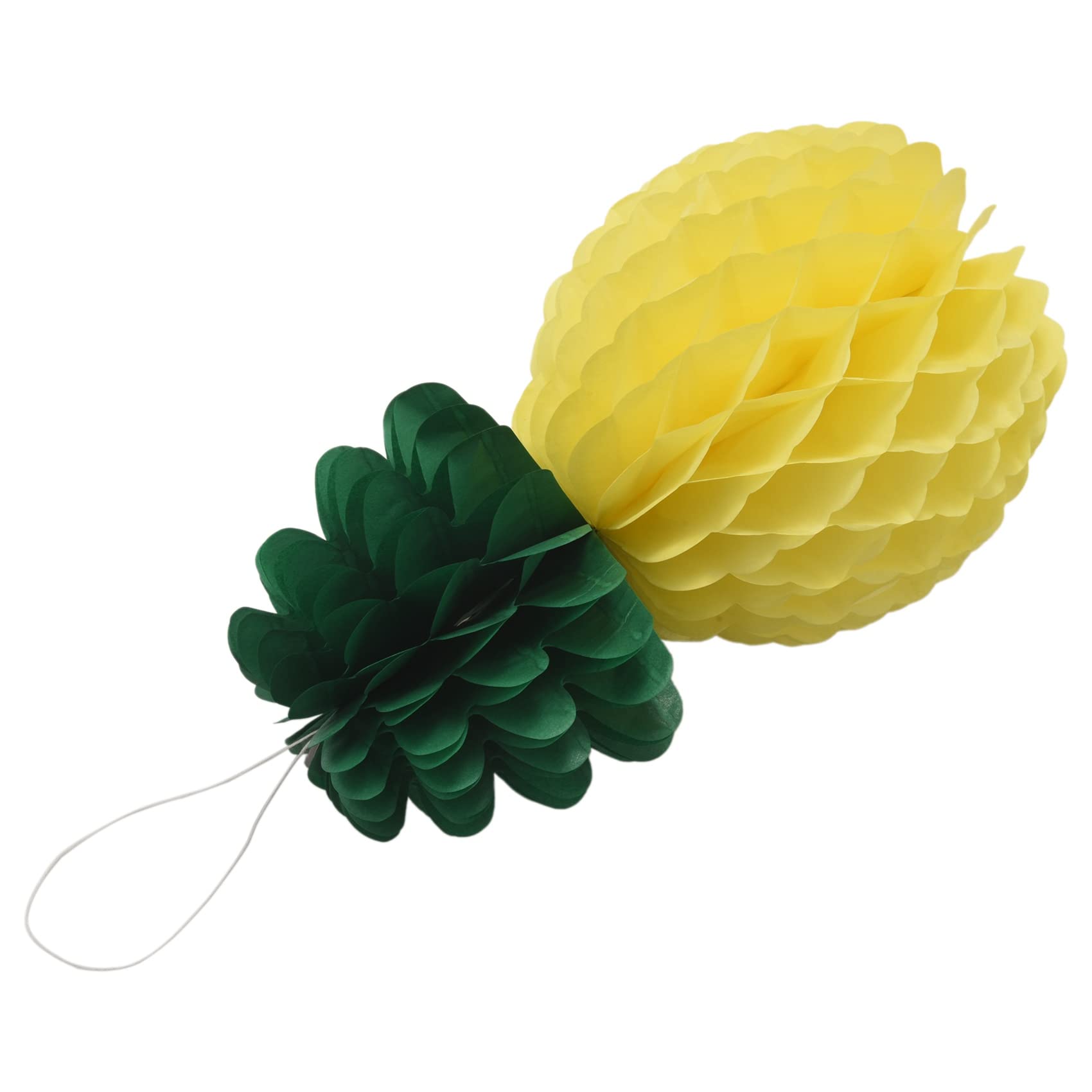 Oikabio Confezione da 12 centrotavola in carta velina all'ananas 20 cm per feste, decorazione da appendere tavola hawaiana Luau per feste di compleanno, matrimonio o casa bomboniera