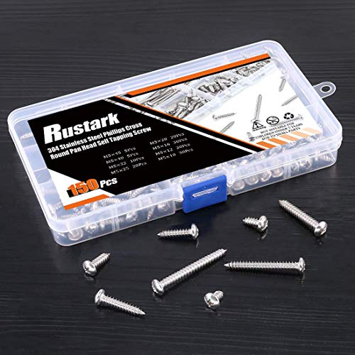 150 tornillos M5 acero inoxidable cabeza redonda Phillips miniatura 7