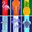 Flamingo Turtle Shark Lobster Pineapple Tree